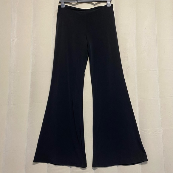 Vintage Janine Women’s Pants Size 12 Flared Leg Bell Bottoms Black - Picture 1 of 11